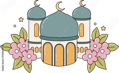 cute islamic decoration doodle