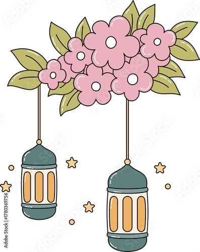 cute islamic decoration doodle