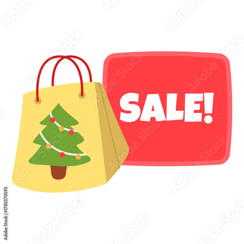 Hand drawn Christmas Sale Illustration