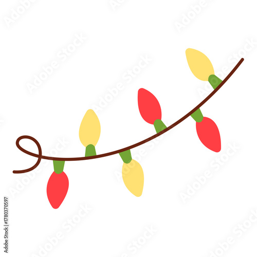 Hand drawn Christmas Lights Illustration