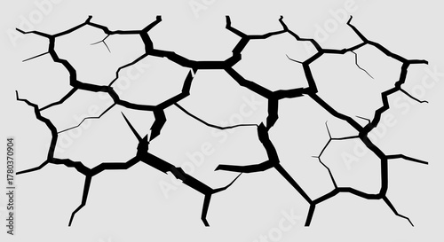 Cracked earth pattern