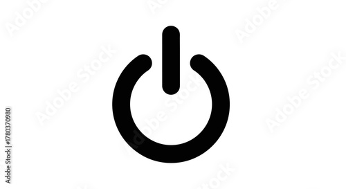 Black power button symbol