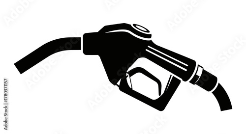 Black silhouette of a fuel nozzle