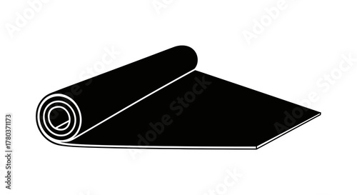 Rolled black mat