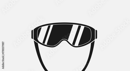 Black ski goggles