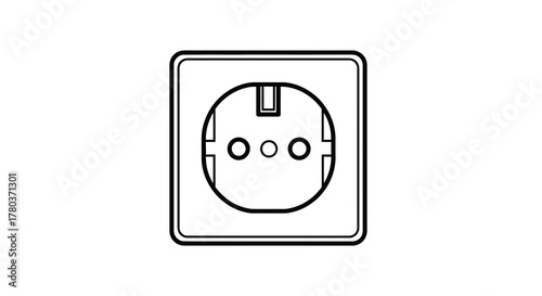 European electrical socket icon