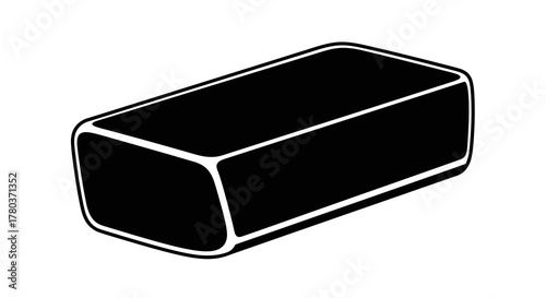 Black rectangular eraser