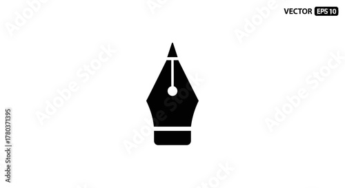 Black fountain pen nib