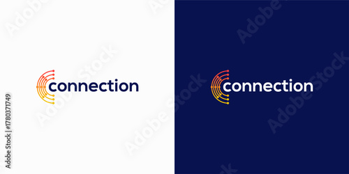 Connection Logo with Stylized 'C' in Gradient Colors