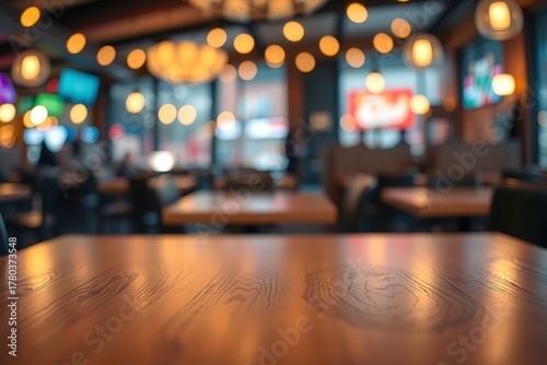 Wallpaper Mural Generative AI cozy restaurant ambiance with warm lighting and tables Torontodigital.ca