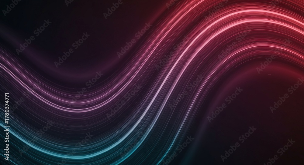 Naklejka premium Abstract background with smooth liquid surface reflecting soft light and deep colors. Swirling patterns create a dynamic, shimmering effect, black, color, deep