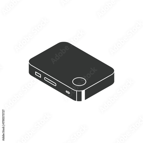 Simple Flat Illustration of a Streaming Player