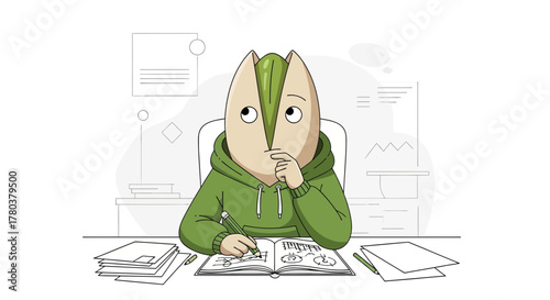 Creative Seed Character Thinking and Sketching Complex Ideas And Strategies Illustrations