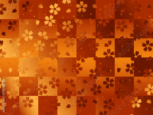 小桜、格子、9オレンジB