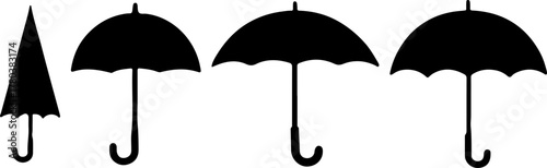 Umbrella silhouette, umbrella clipart, umbrella vector art, umbrella vector, vector of umbrellas set isolated