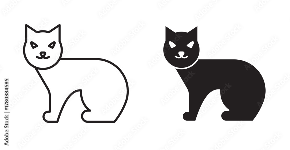 Fototapeta premium black cat icon