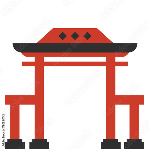 Chinese Gate Illustration