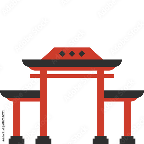 Chinese Gate Illustration