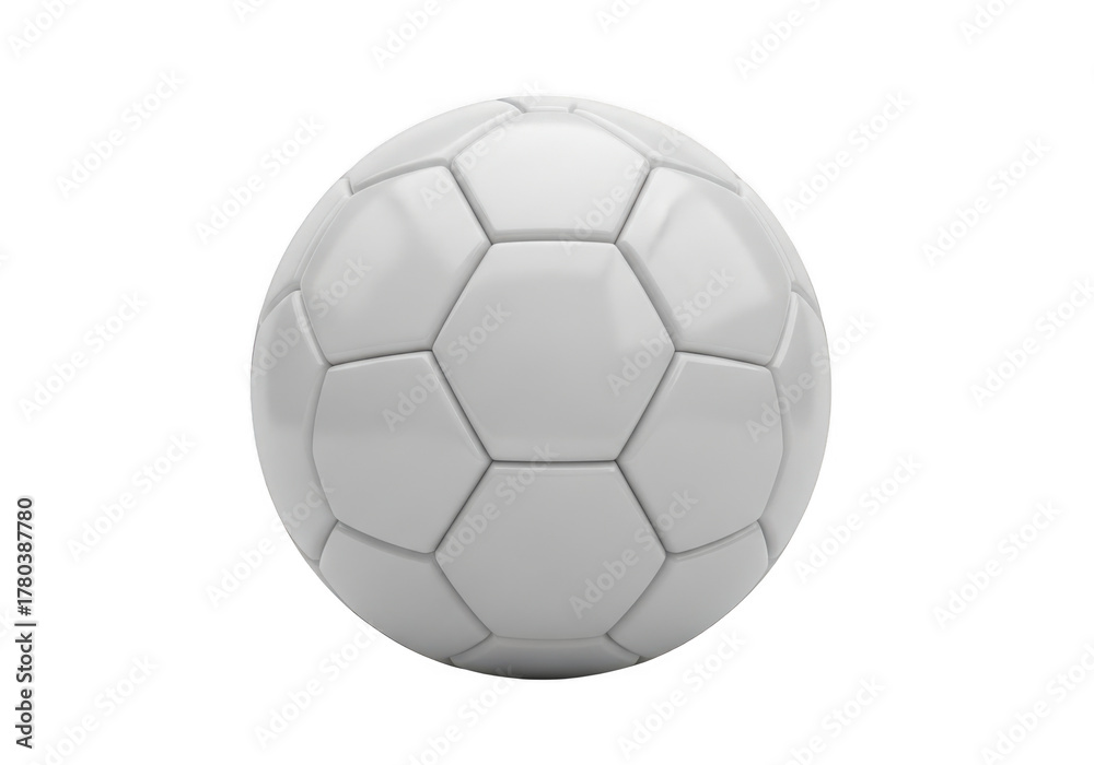 Fototapeta premium White soccer ball isolated, clean, polygonal, classic football design