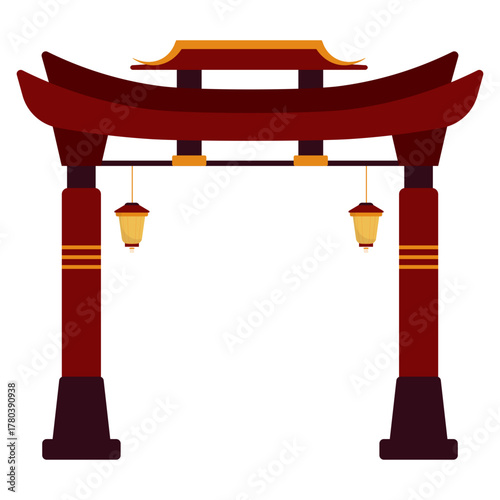 Chinese Gate Illustration