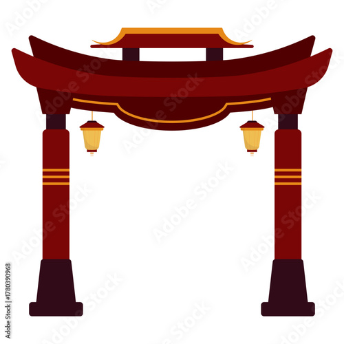 Chinese Gate Illustration