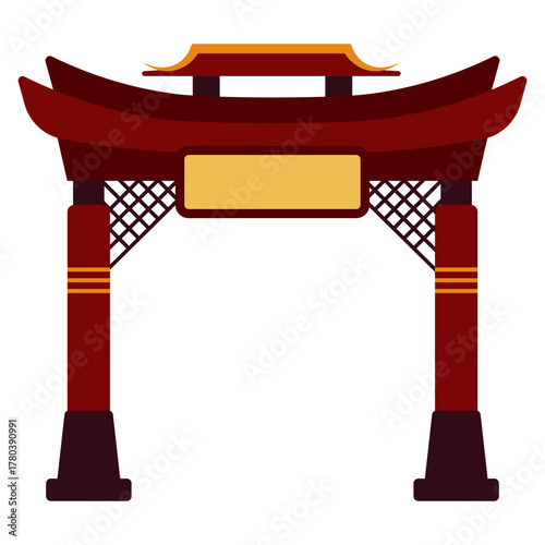 Chinese Gate Illustration