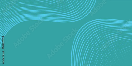 Blue-green gradient studio room, abstract background pattern modern art line wave