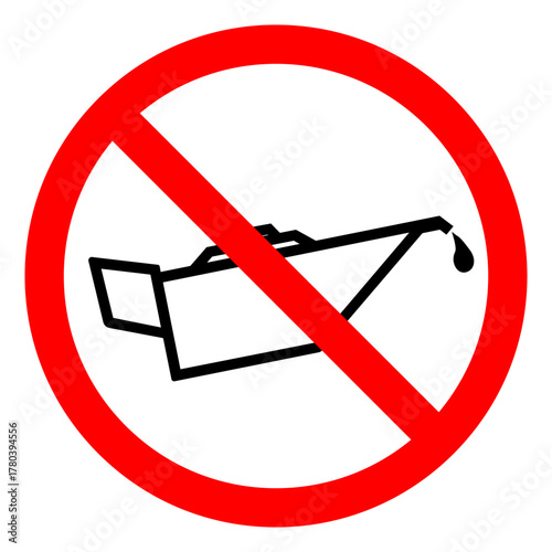 No Oil Symbol Sign, Vector Illustration, Isolate On White Background Label.EPS10
