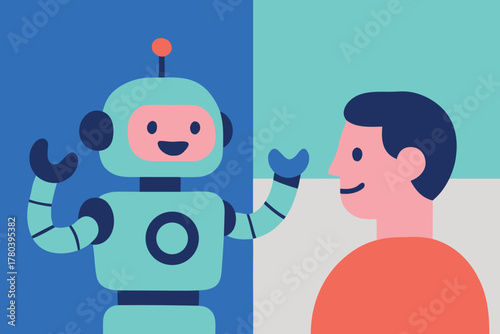 Smart Bot Waving Hand