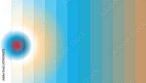 Abstract Gradient Background with Blue and Red Light Circle and Smooth Color Transition