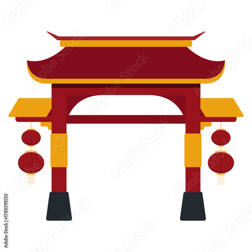 Chinese Gate Illustration