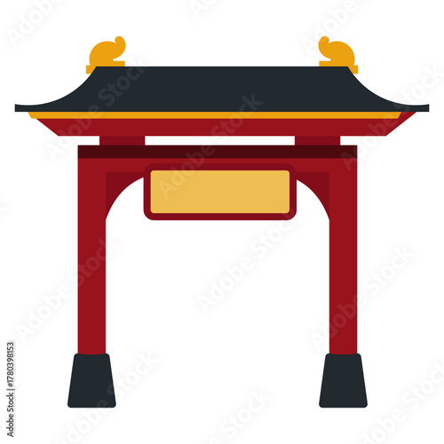 Chinese Gate Illustration