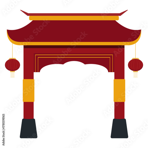 Chinese Gate Illustration