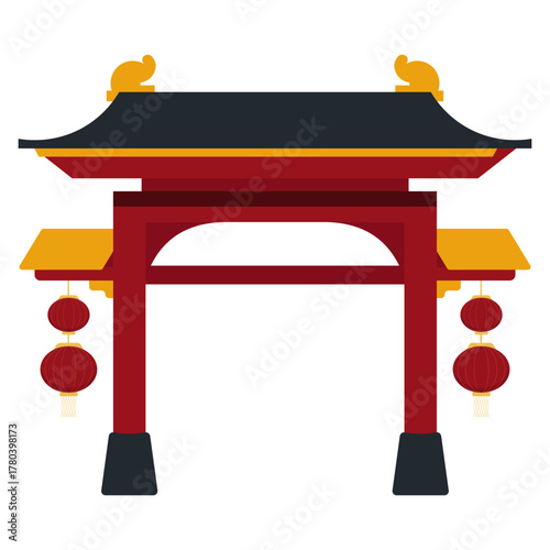 Chinese Gate Illustration