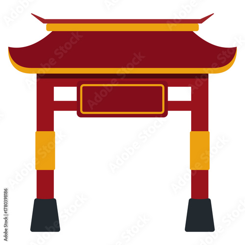 Chinese Gate Illustration