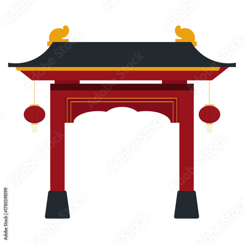 Chinese Gate Illustration