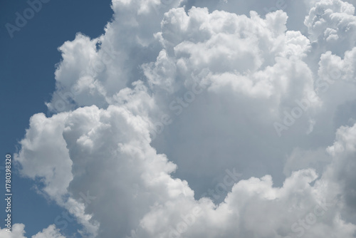 A beautiful cloudy vast sky summer landscape at the beach in Phuket, Thailand.