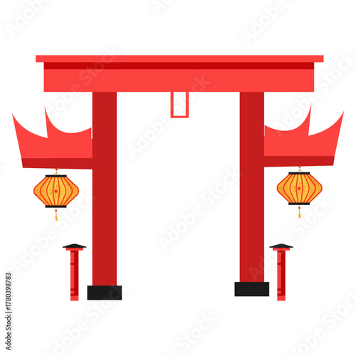 Chinese Gate Illustration