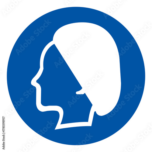 Wear Hair Net Symbol Sign, Vector Illustration, Isolate On White Background Label.EPS10