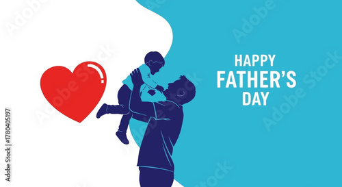 Father's Day Illustration A Heartwarming Moment Between Father and Child