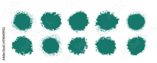 green grunge brush on white vector