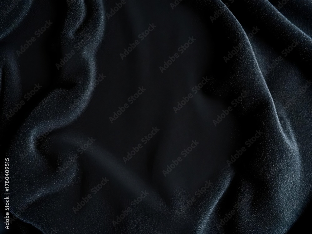 Fototapeta premium A velvety black surface, smooth and absorbent, with no hint of light, texture, textile