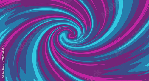 A mesmerizing and dynamic abstract swirl featuring vibrant shades of blue, cyan, and magenta, creating a captivating vortex effect