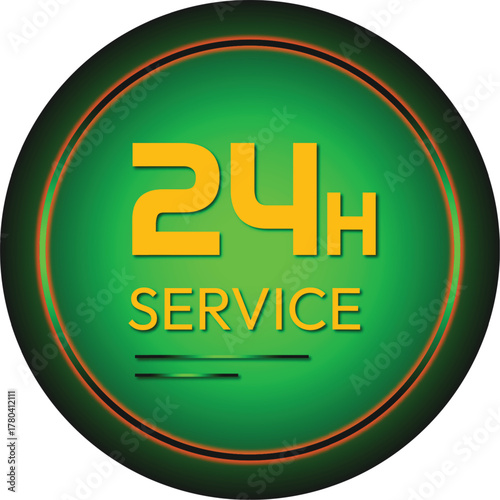 24 Hours Service Icon