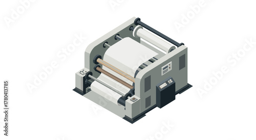 Isometric large format printing press machine for industrial applications