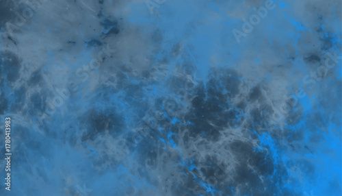 Moody blue and dark grey abstract background texture. Digital art texture resembling stormy, deep blue clouds.