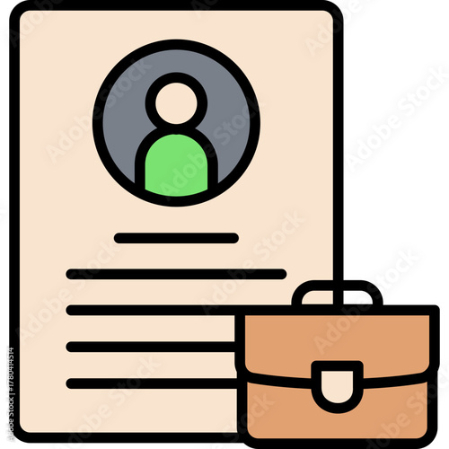 curriculum vitae colored line