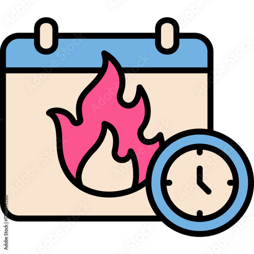 deadline colored line