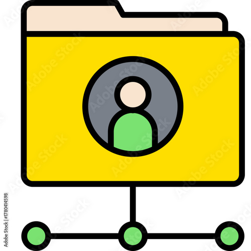 shared folder colored line