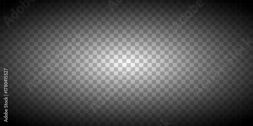 Dark ellipse vignette gradient background. Transparent png. Faded grid overlay